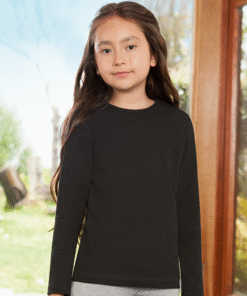 Buso Niña Algodón Manga Larga Cuello Redondo