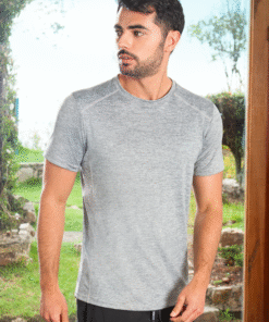 Camiseta Hombre Microfibra Deportiva Jaspeada